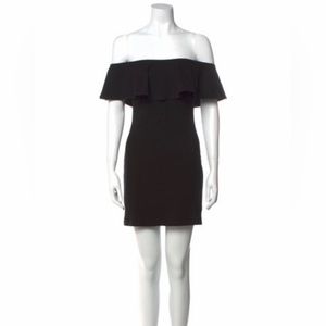 Reformation off shoulder black dress size M